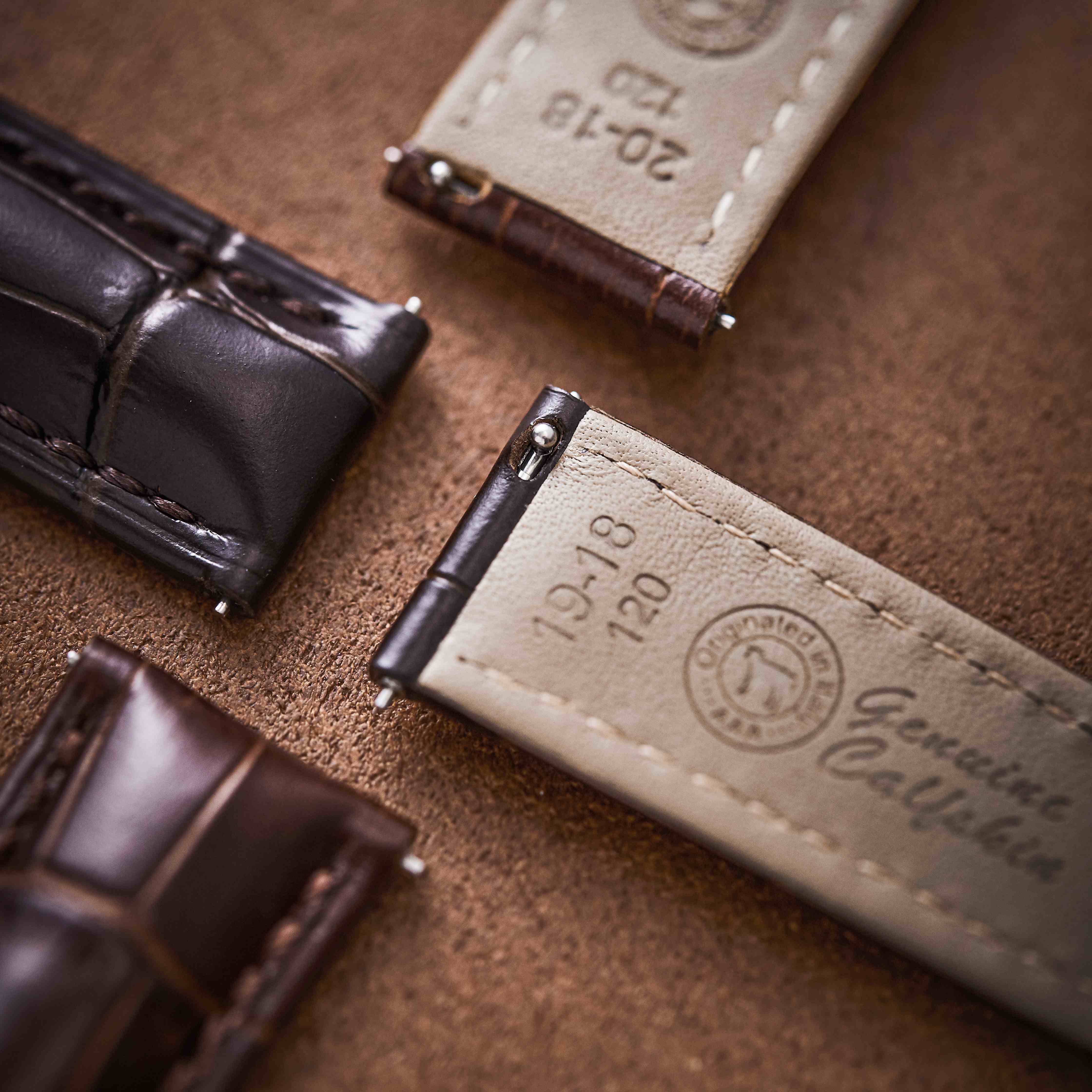Blue 3A Alligator Grain Genuine Leather Strap