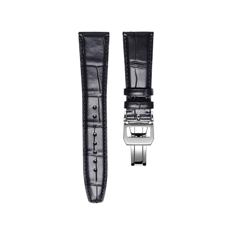 Black Nile Crocodile Strap for IWC