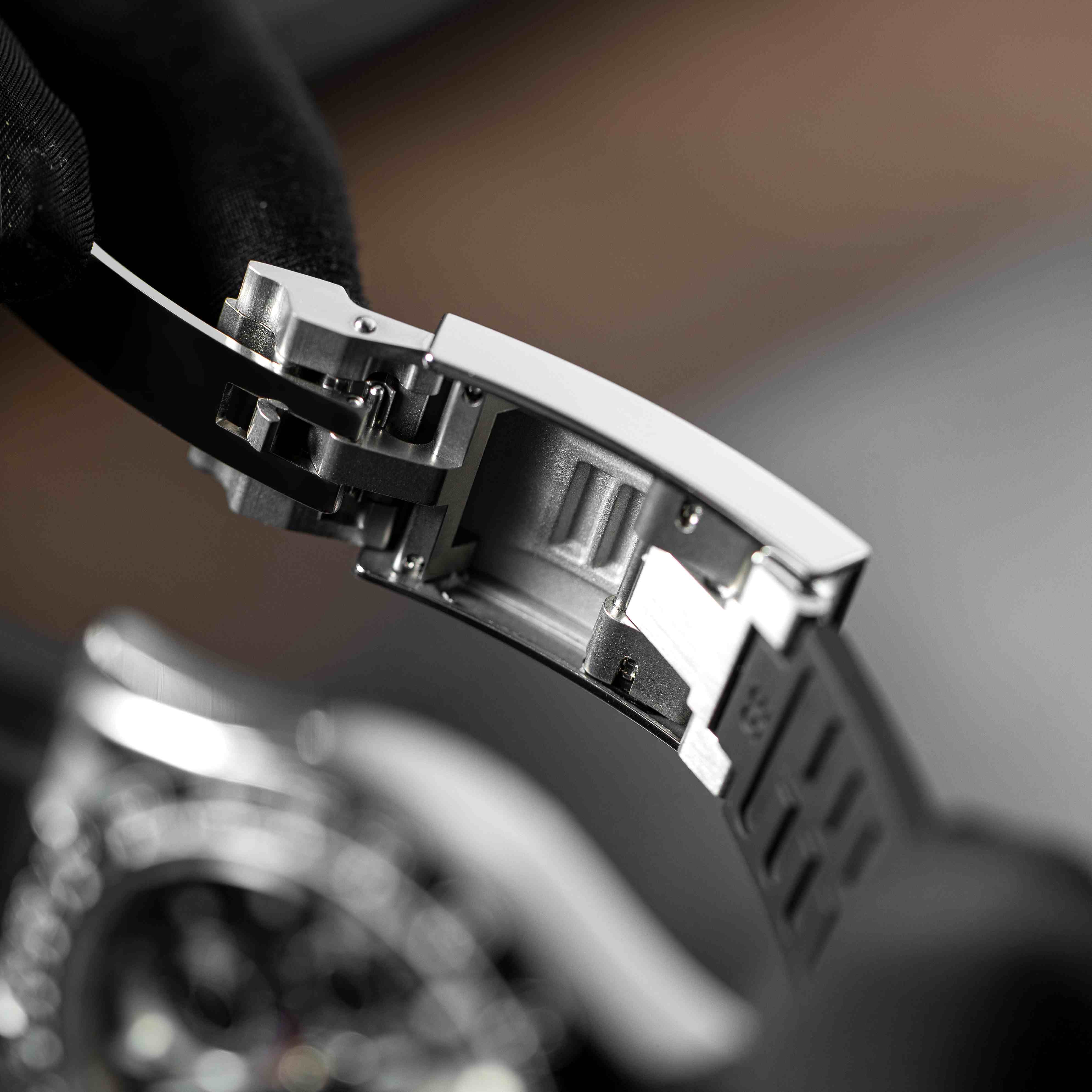 Black FKM Rubber Strap for Rolex Submariner 126610LN/126610LV