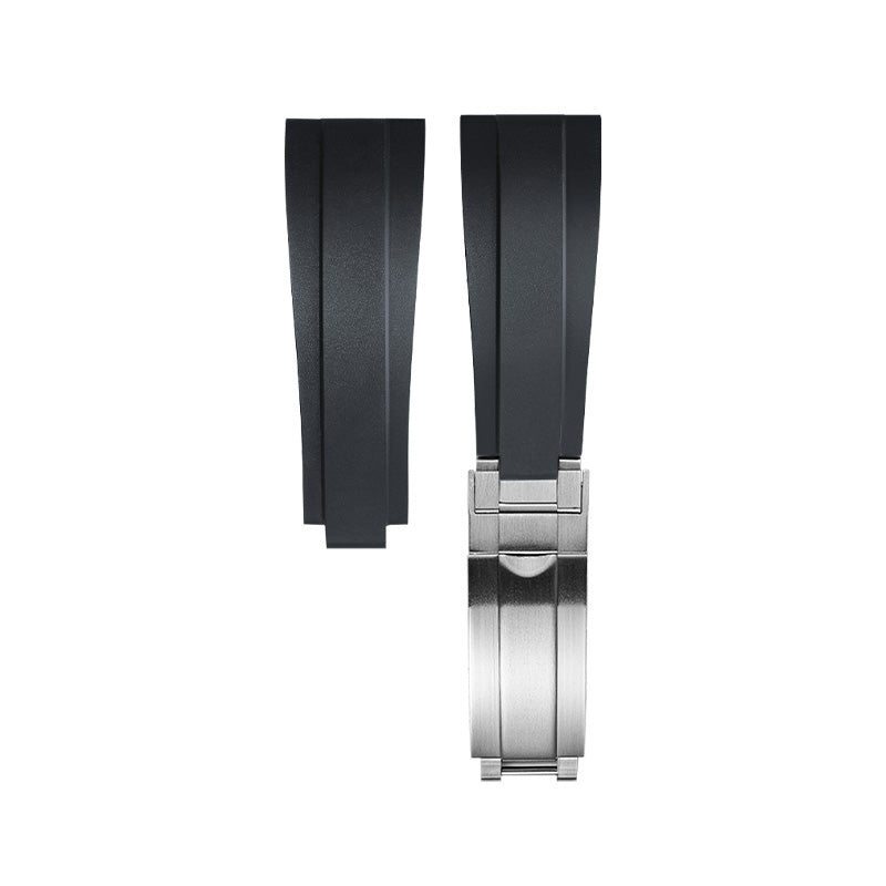 Black FKM Rubber Strap for Rolex Submariner 126610LN/126610LV
