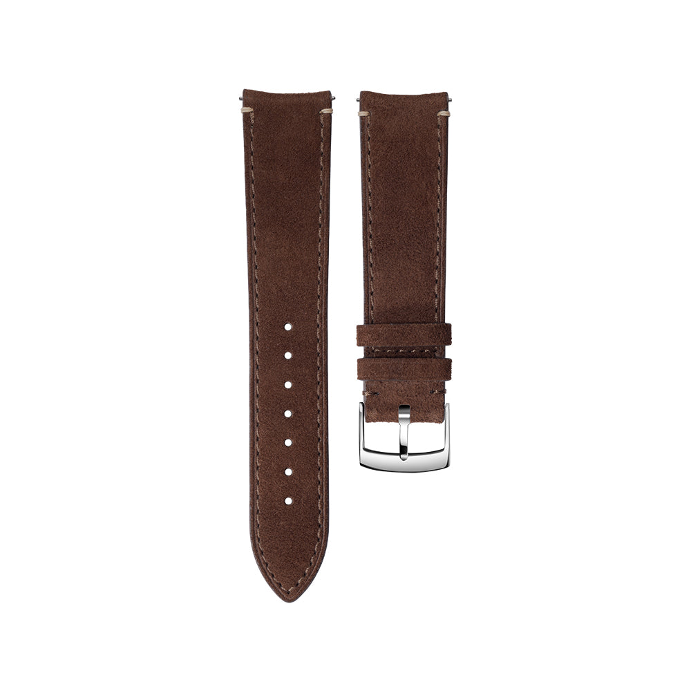 Brown Suede Goat Leather Strap