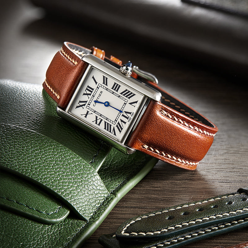 Golden Brown Gentleman-Tuxedo Vernazza Calf Leather Strap