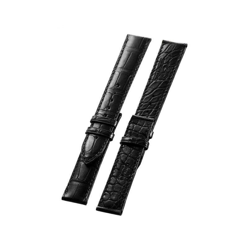 Black Double Side Alligator Watch Strap
