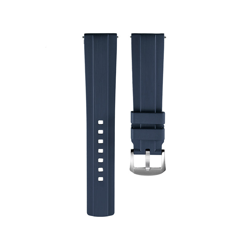 Blue Brushed FKM Rubber Strap