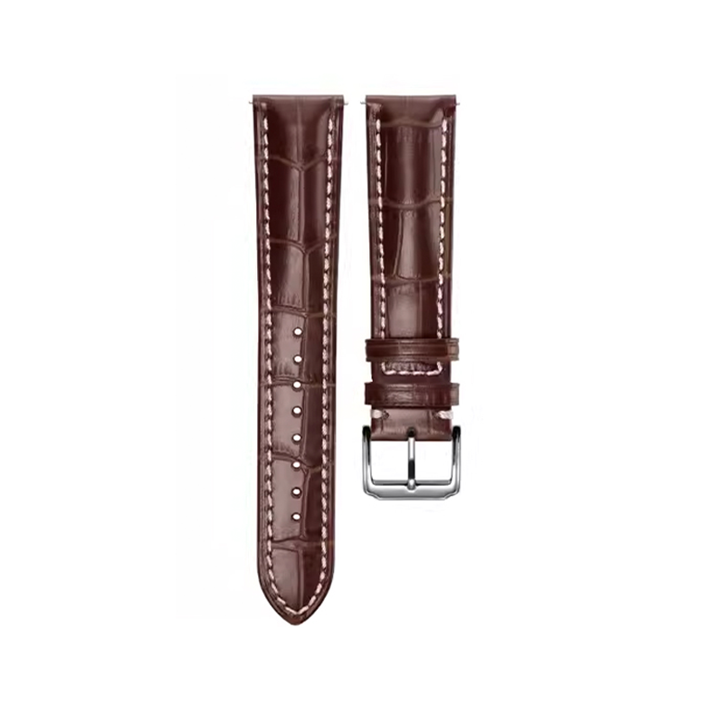 Brown 3A Alligator Grain Genuine Leather Strap