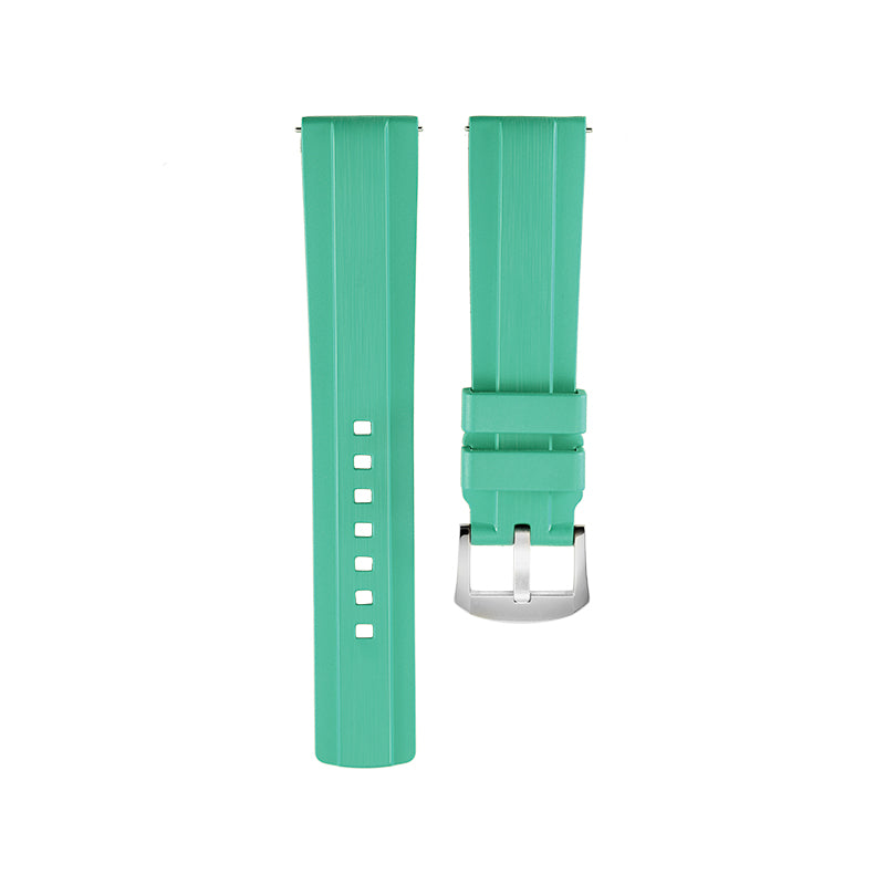 Tiffany Blue Brushed FKM Rubber Strap