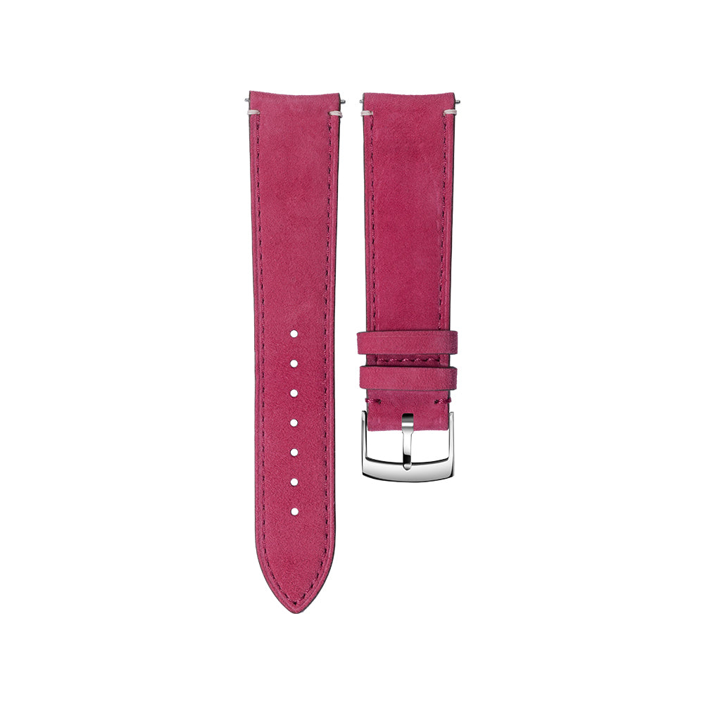 Magenta Suede Goat Leather Strap