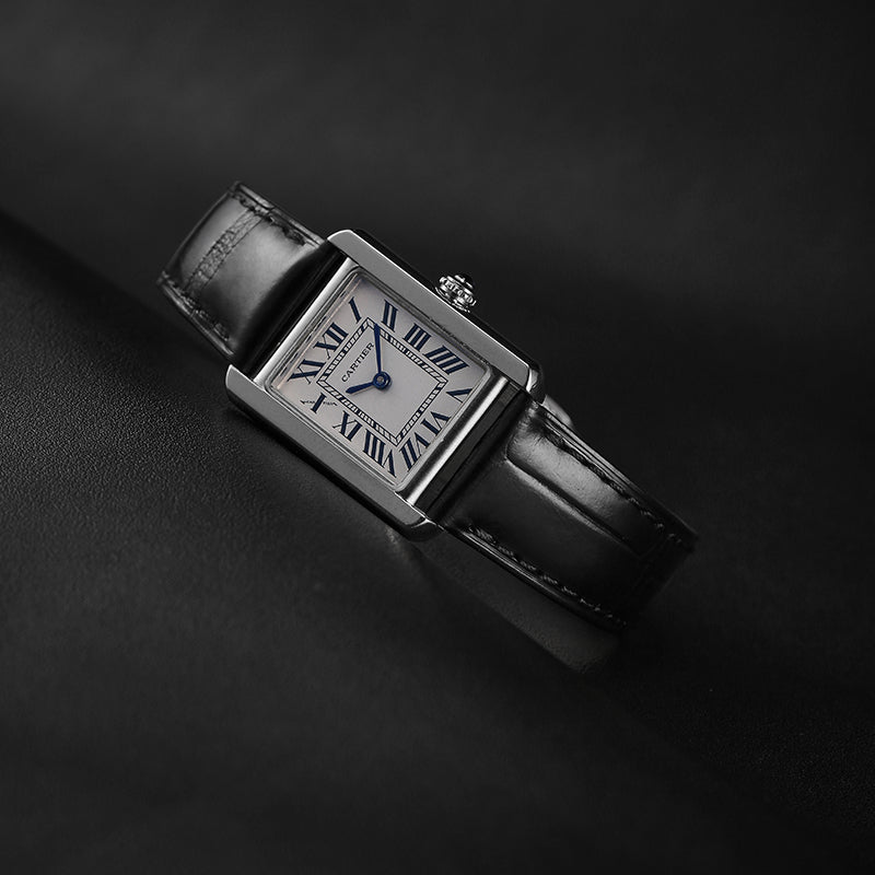 Black Nile Crocodile Strap for Cartier Tank