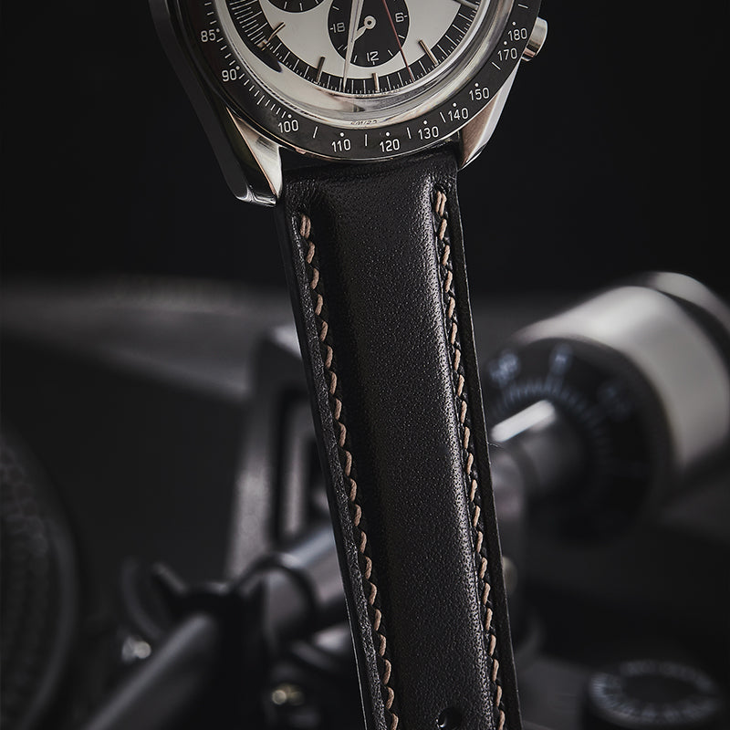 Black Gentleman-Tuxedo Vernazza Calf Leather Strap