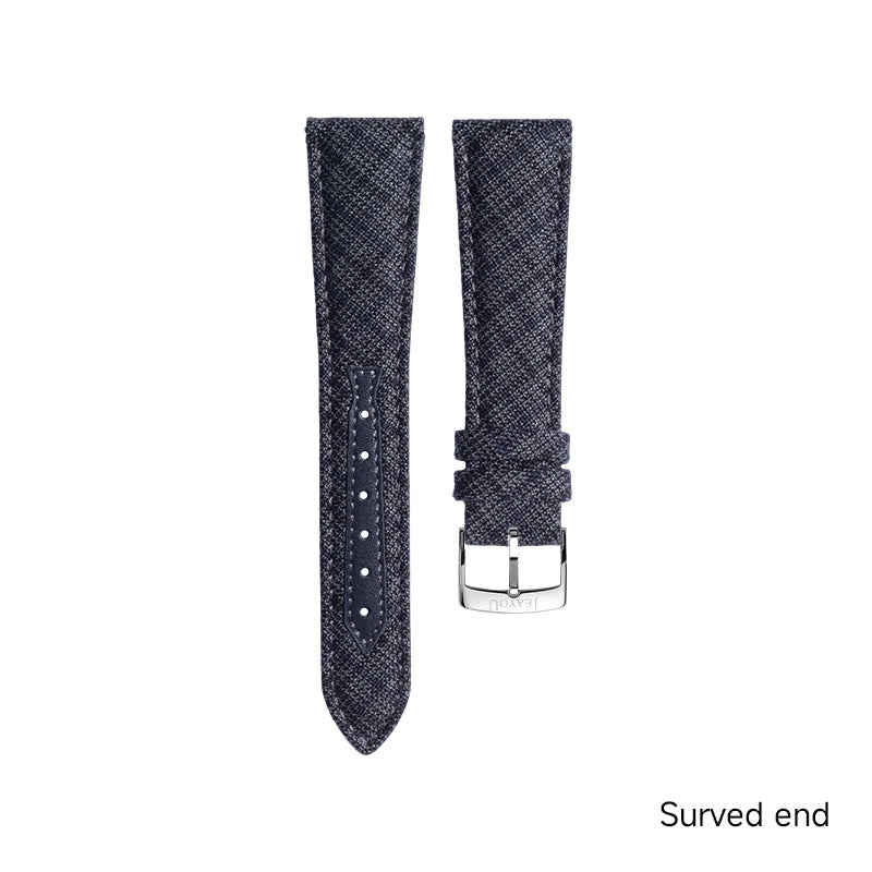 JU Tailored Noble Wool Strap(Classic)—Grey Blue Argyle