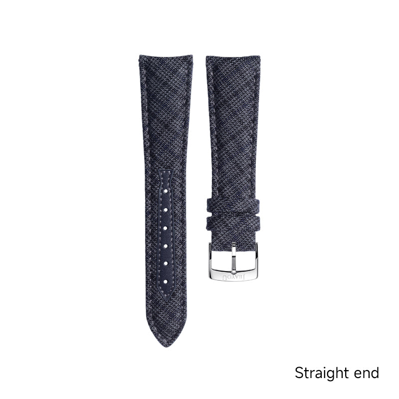 JU Tailored Noble Wool Strap(Classic)—Grey Blue Argyle
