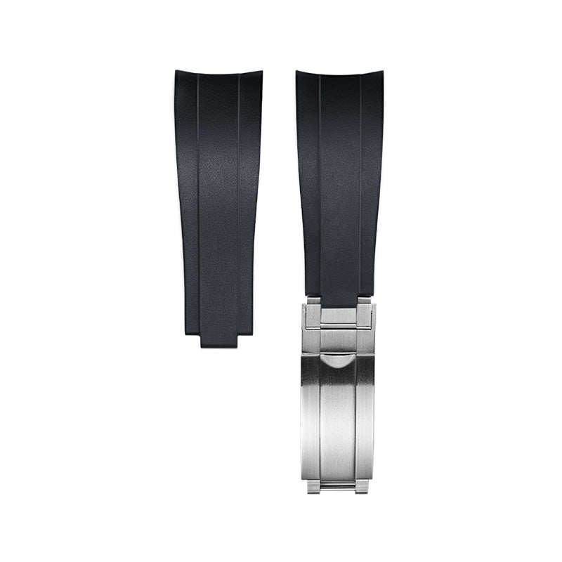Black FKM Rubber Strap for Rolex Submariner 126610LN/126610LV