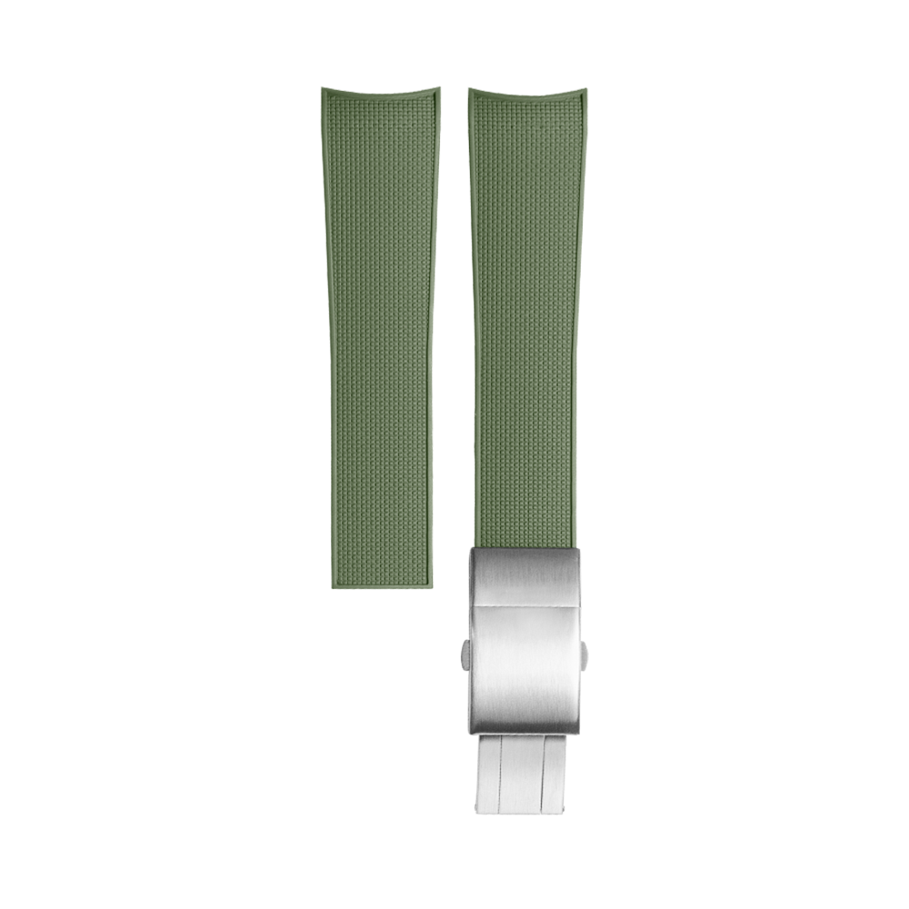 Green CTS FKM Rubber Strap for Longines Hydroconquest