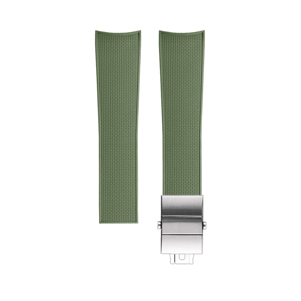 Green CTS FKM Rubber Strap for Longines Hydroconquest