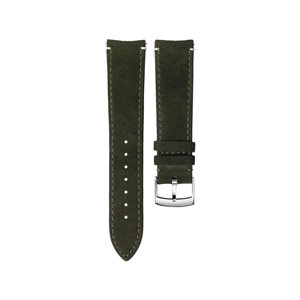 Hunter Green Suede Goat Leather Strap